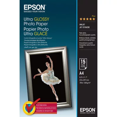 Epson ultra fényes fotópapír (A4, 15 lap, 300g)