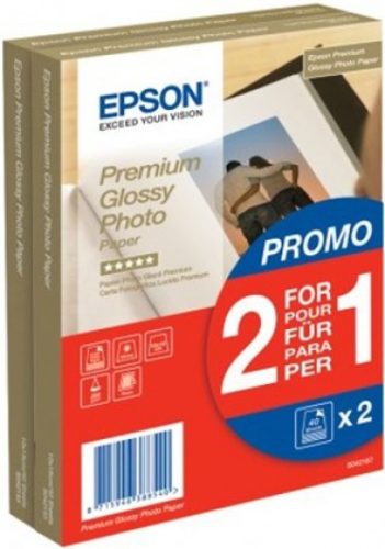 Epson prémium fényes fotópapír (10x15, 2x40 lap, 255g)