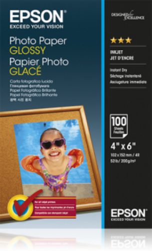 Epson fényes fotópapír (10x15, 100 lap, 200g)