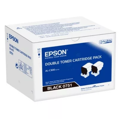 Epson C300 EREDETI TONER Dupla Bk 2 x 7300 oldal kapacitás ► Legális! ◄
