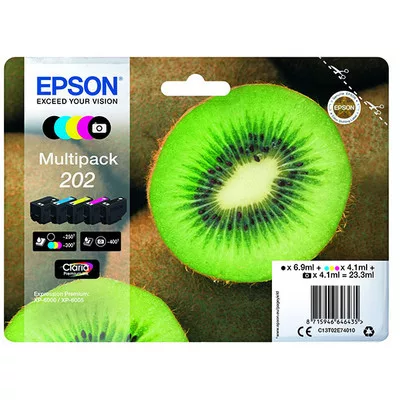 EPSON 202 (T02E7)  EREDETI TINTAPATRON / INK CARTRIDGE-pakk (minden szín) (≈1550oldal)