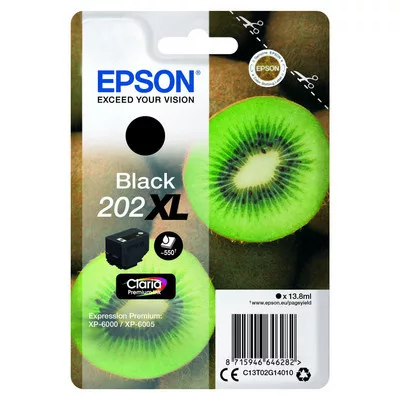 EPSON T02G1 EREDETI TINTAPATRON / INK CARTRIDGE FEKETE / BLACK 13,8ml No.202XL