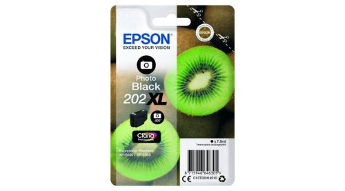 Epson 202XL (T02H1)  fotó fekete XL EREDETI TINTAPATRON, ~800 oldal