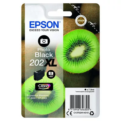 EPSON 202XL (T02H1)  fotó fekete XL EREDETI TINTAPATRON / INK CARTRIDGE, ~800 oldal