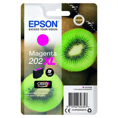 EPSON 202XL (T02H3)  magenta XL EREDETI TINTAPATRON / INK CARTRIDGE, ~650 oldal