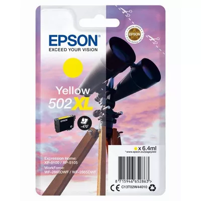 EPSON Nr.502XL  sárga EREDETI TINTAPATRON / INK CARTRIDGE (C13T02W44010) 6,4ml (≈470 oldal)