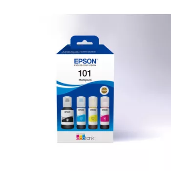   Epson nr.101 EREDETI töltőtinta multipakk (BK 127ml ►7500oldal◄, C/M/Y 70ml ►6000 oldal◄/db)  337ml  - T03V6 
