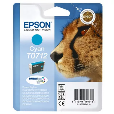 EPSON T0712  cián EREDETI TINTAPATRON / INK CARTRIDGE (to712) (≈200oldal)