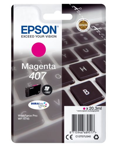 Epson Nr.407  magenta EREDETI TINTAPATRON (C13T07U340) 20,3ml (≈1900 oldal)