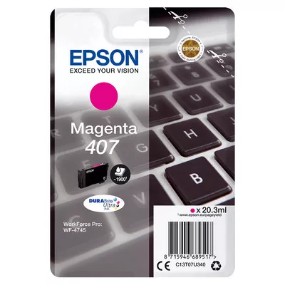 EPSON Nr.407  magenta EREDETI TINTAPATRON / INK CARTRIDGE (C13T07U340) 20,3ml (≈1900 oldal)