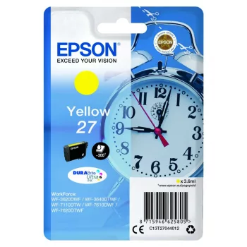   Epson T2704 (Nr. 27) sárga  EREDETI TINTAPATRON (≈300oldal)