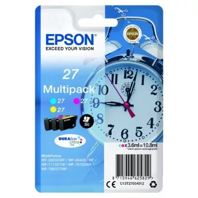 Epson T2705 (Nr. 27)  EREDETI TINTAPATRON multipakk (CMY) (≈300oldal)