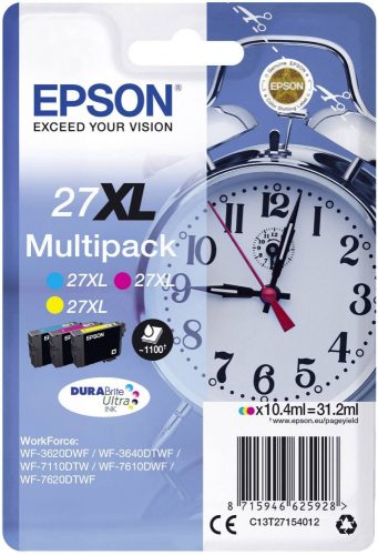 Epson T2715 (Nr. 27XL)  EREDETI TINTAPATRON multipakk (CMY) (≈1100oldal)