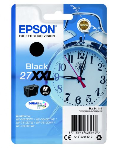 Epson T2791 Tintapatron Black 34,1ml No.27XXL