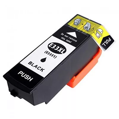 Epson-hoz Nr.33XL (T3351) utángyártott fekete TINTAPATRON / INK CARTRIDGE, ~530 oldal