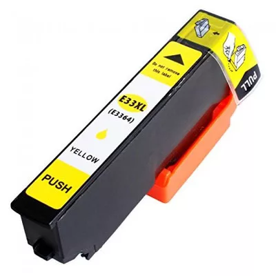 Epson-hoz Nr.33XL (T3364) utángyárott sárga TINTAPATRON / INK CARTRIDGE, ~650 oldal