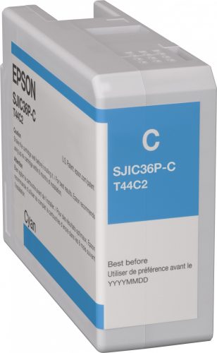 Epson SJIC36P(C) C6500/C6000 EREDETI TINTAPATRON CIÁN 80ml