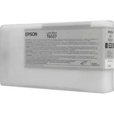 EPSON T6537 EREDETI TINTAPATRON / INK CARTRIDGE VILÁGOS FEKETE / BLACK 200ml