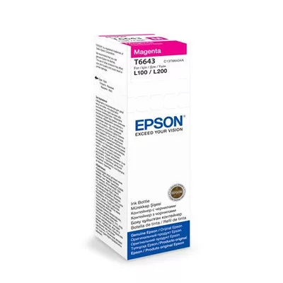 EPSON® T6643 EREDETI  magenta tinta L100/L200 (70ml) (T6723) (≈6500oldal)