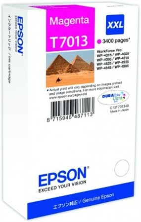 Epson T7013 M XXL eredeti tintapatron (magenta) 3400 oldalas! (≈3400oldal)
