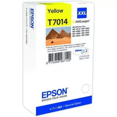 EPSON T7014 Y XXL  EREDETI TINTAPATRON / INK CARTRIDGE (sárga) 3400 oldalas! (≈3400oldal)