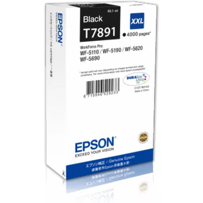 EPSON T7891 EREDETI TINTAPATRON / INK CARTRIDGE FEKETE / BLACK 4.000 oldal kapacitás