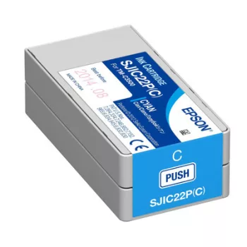   EPSON SJIC22P(C) C3500 EREDETI TINTAPATRON / INK CARTRIDGE CIÁN / CYAN 32,5ml