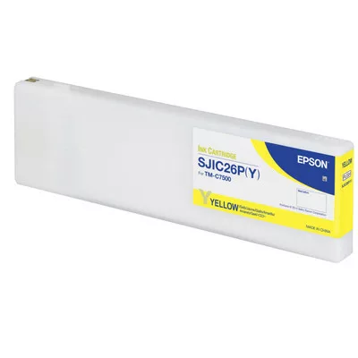 EPSON SJIC26P(Y) C7500 EREDETI TINTAPATRON / INK CARTRIDGE SÁRGA / YELLOW 294,3ml