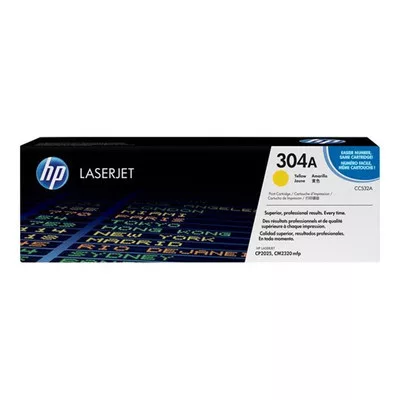 HP CC532A (304A) sárga eredeti tonerkazetta (≈2800 oldal) ► Legális! ◄