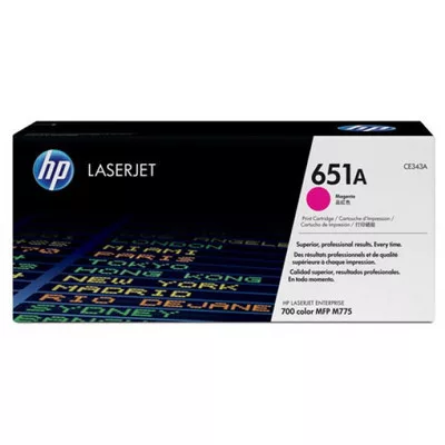 HP CE343A Toner Magenta 16.000 oldal kapacitás No.651A Sérült Dobozos ► Legális! ◄