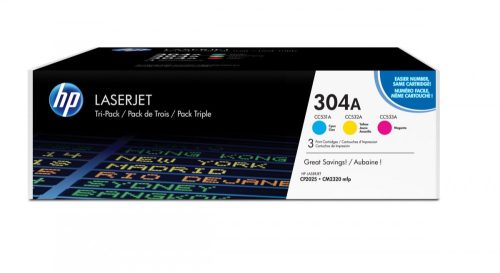 HP CF372AM (304A) színes eredeti toner multipakk (≈3x2800 oldal)