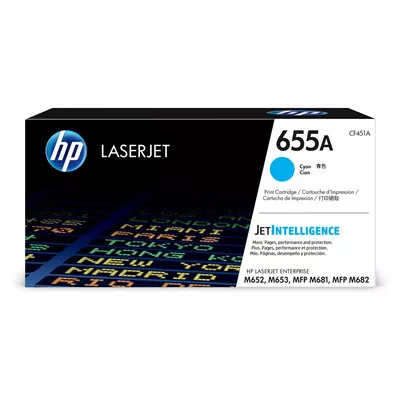 HP CF451A Toner CIÁN / CYAN 10.500 oldal kapacitás No.655A