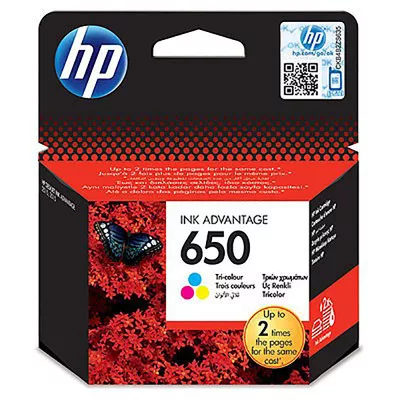 HP Nr.650 (CZ102AE) eredeti színes TINTAPATRON / INK CARTRIDGE, ~200 oldal HP650