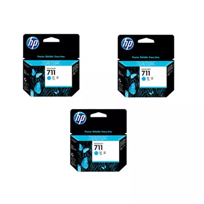 HP Nr.711 (CZ134A) eredeti cián TINTAPATRON / INK CARTRIDGE triopakk, ~2610 oldal
