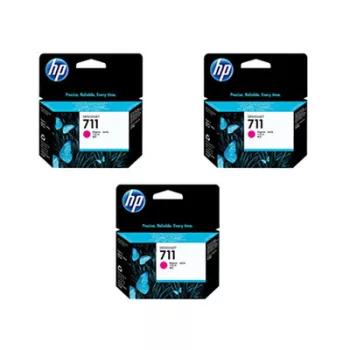   HP Nr.711 (CZ135A) eredeti magenta TINTAPATRON / INK CARTRIDGE triopakk, ~2610 oldal
