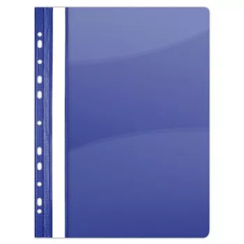 Gyorsfűző, lefűzhető, PVC, A4, DONAU, sötétkék 10 db