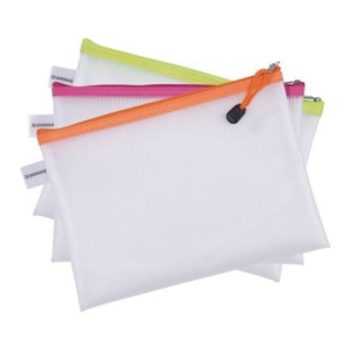   Rendszerező tasak, cipzáras, A4, 343x246 mm, DONAU, vegyes színek (szín nem választható)