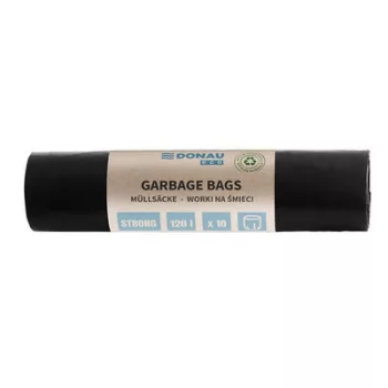   Szemeteszsák, extra erős, 120 l, 10 db, 35 µ, DONAU "Eco", fekete