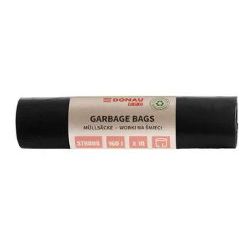   Szemeteszsák, extra erős, 160 l, 10 db, 70 µ, DONAU "Eco", fekete