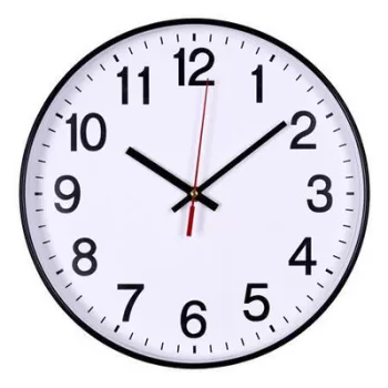 Falióra, 34 cm, OFFICE PRODUCTS, fekete keret 1 db