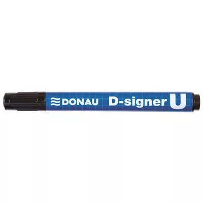 Alkoholos marker, 2-4 mm, kúpos, DONAU "D-signer U", fekete 1 db