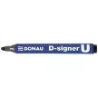 Alkoholos marker, 2-4 mm, kúpos, DONAU "D-signer U", fekete 1 db