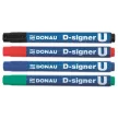Alkoholos marker, 2-4 mm, kúpos, DONAU "D-signer U", kék 1 db