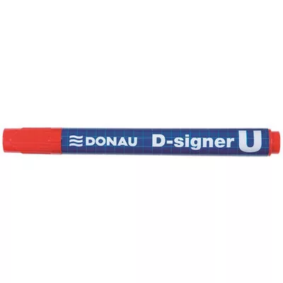 Alkoholos marker, 2-4 mm, kúpos, DONAU "D-signer U", piros 1 db