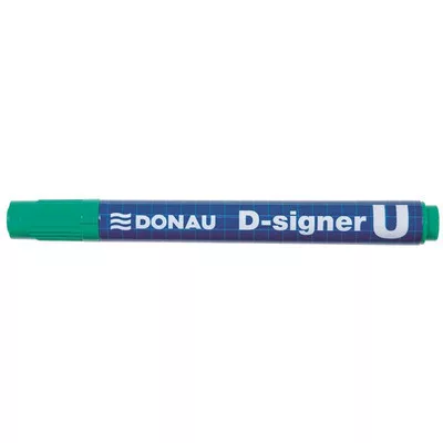 Alkoholos marker, 2-4 mm, kúpos, DONAU "D-signer U", zöld 1 db