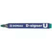 Alkoholos marker, 2-4 mm, kúpos, DONAU "D-signer U", zöld 1 db