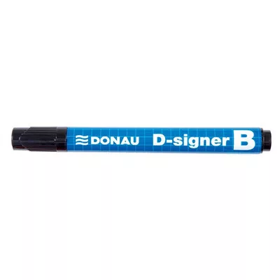 Táblamarker, 2-4 mm, kúpos, DONAU "D-signer B"", fekete