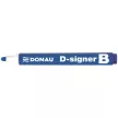 Táblamarker, 2-4 mm, kúpos, DONAU "D-signer B", kék
