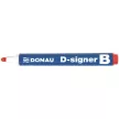 Táblamarker, 2-4 mm, kúpos, DONAU "D-signer B", piros