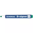 Táblamarker, 2-4 mm, kúpos, DONAU "D-signer B", zöld